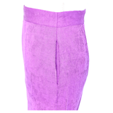 Lilac Corduroy Midi Skirt with Banded Waist