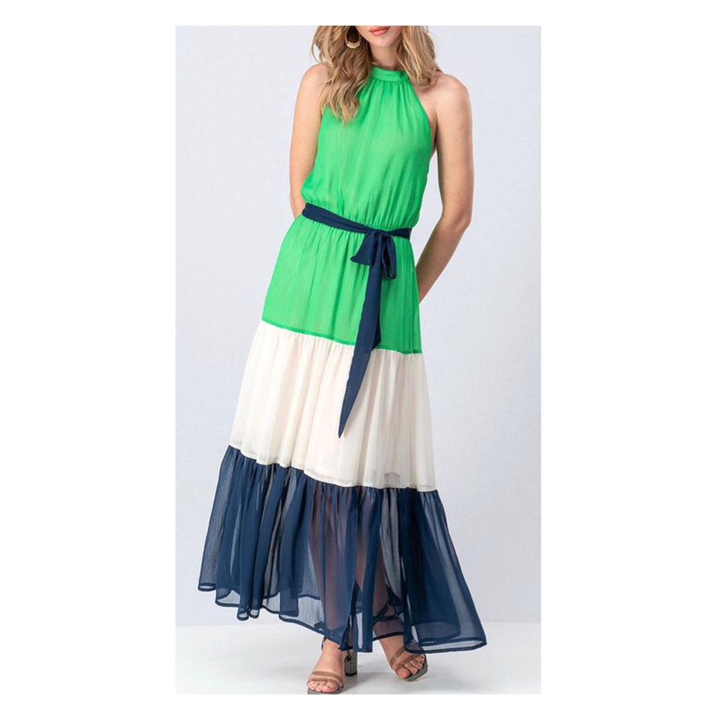 Kelly Green Halter Maxi Dress