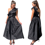 Black Ruffle High Waisted Frazier Skirt Set with Tulle Underlay & Pockets (sold separately)
