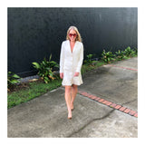 Ivory Pleated Hem Jacket OR Dress