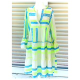 Neon Yellow & Blue Combo Tori Dress