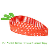 18” Metal Basketweave Carrot Tray