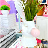 12” Blowing Bubbles Bunny Vase