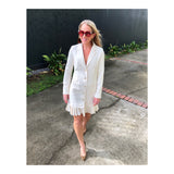 Ivory Pleated Hem Jacket OR Dress