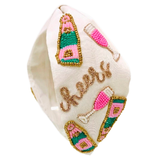 Hand Beaded Glass Bead Seed Top Knot Headbands