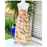 Pink Lemonade Bow Back Linen Dress