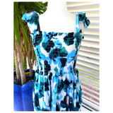 Black & Turquoise Smocked Sally Dress