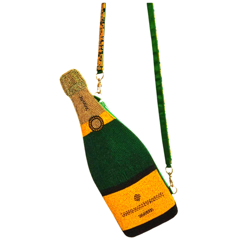Hand Beaded Champagne Bottle Bags
