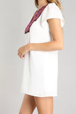 White Embroidered Cocktail Dress - FINAL SALE -
