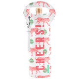 Neoprene Holiday Themed Wine Bags with Attached Corkscrew