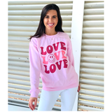 Pink & Red LOVE LOVE LOVE Sweatshirt
