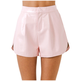 Easter Pink Leather Haviland Shorts