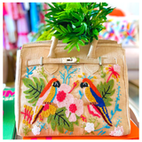 Handmade Beaded Birds Bag (beading on front & the back)