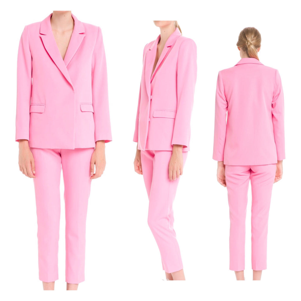 Basic HIgh Waisted Pants - Light Pink – Buttonscarves