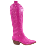 Hot Pink Leather Katy Cowboy Boots