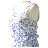 White Lavender & Pink Floralee Ruffle Hem EYELET Skirt SET