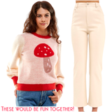 Geraldine Fuzzy Mushroom Sweater