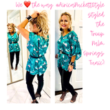 Troop Palm Springs Pink & Green Palm Leaf Tunic