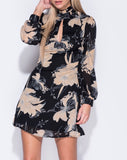 Floral Keyhole Cut Shift Dress