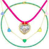 Turquoise & Hearts Layering Necklaces