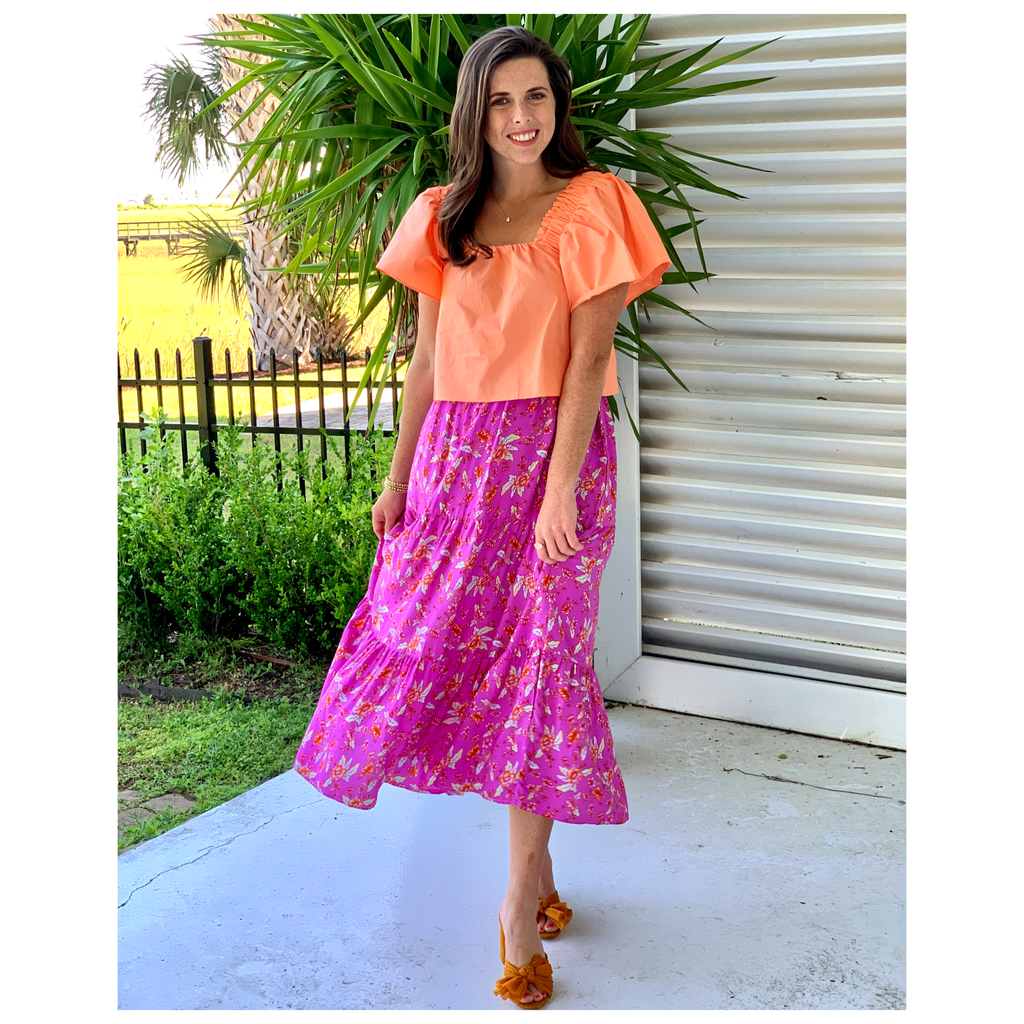 Fuchsia clearance maxi skirt