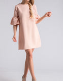 Bell Sleeve Shift Dress, Baby Pink
