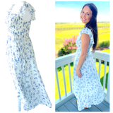 Blue & White Smocked Cornue Dress