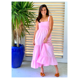 Pink Poplin Palm Beach Maxi Dress