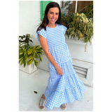 Baby Blue Gingham Smocked BlueBell Dress