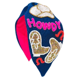 Hand Beaded Glass Bead Seed Top Knot Headbands