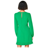 Black or Holiday Green Ruffle Hem Nelli Dress
