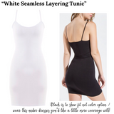 White SEAMLESS Layering Tunic Cami