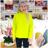 Lime Leilani Funnel Neck Sweater