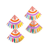 Hand Painted Buffalo Horn Stud & Drop Earrings