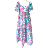 Blue & Pink Vintage Floral Suzanna Dress