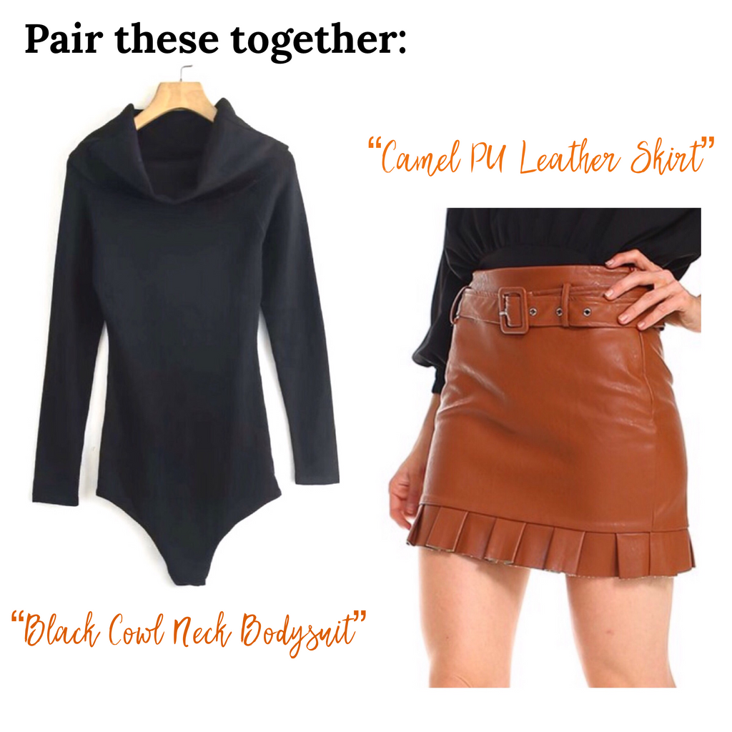 Pu leather ruffle skirt hotsell