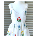 Daydress Flower Garden Midi Dress with Smocked Back