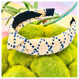 Multicolor Metallic & Neon Raffia Top Knot Headbands
