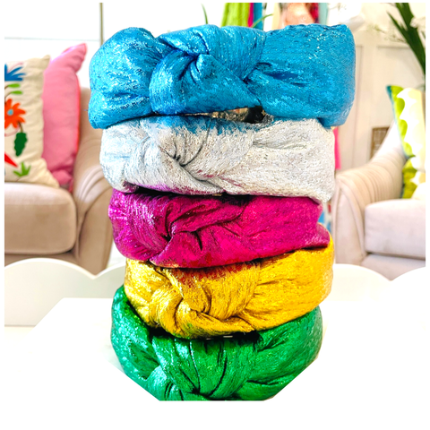 Metallic Tinsel Headbands, Handmade in Virginia