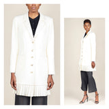 Ivory Pleated Hem Jacket OR Dress