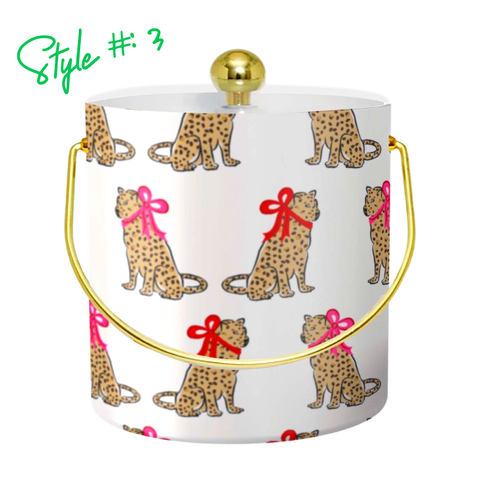 Holiday Themed 8” Handmade Insulated Double Wall Ice Buckets