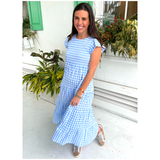 Baby Blue Gingham Smocked BlueBell Dress