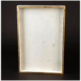 Handmade 18” & 14” Solid Marble & Gold Leaf Trays