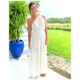 Sundress White & Gold Foil Ellyn Dress in Dubai Coconut