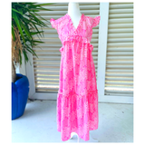 Pink Ruffle Trim Lyford Cay Dress