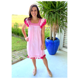 St Barths REVERSIBLE Pink Sandrine Tassel Dress