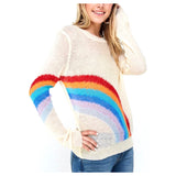 Rainbow Natural Summer Knit Tunic Sweater