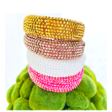 Handmade Beaded Foam Headbands in White, Pink, Gold, Rose Gold, Navy & Black