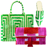Hand Woven Silk Velvet Ikat Geometric Bags