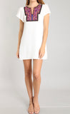 White Embroidered Cocktail Dress - FINAL SALE -